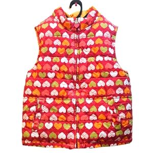 Gymboree Vest! Colorful Hearts, fleece, cotton, fall, winter, medium
